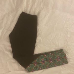 Mara Hoffman active black legging with tribal design detail